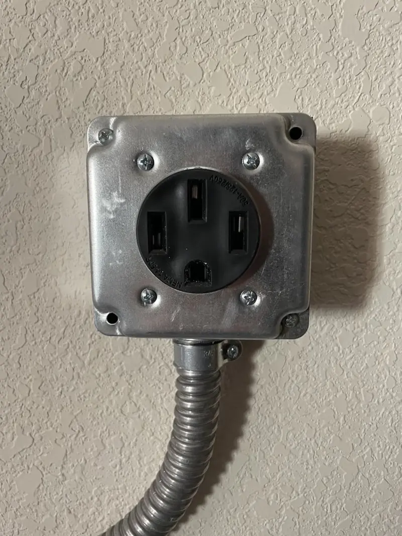 NEMA 14-50 outlet installed for Electrical Panel Upgrade in China